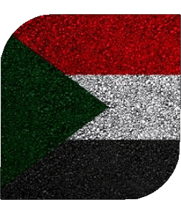 Square Sudan Africa Flags 