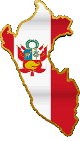 Map Peru America Flags 