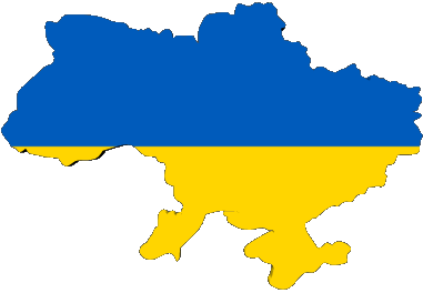 Karte Ukraine Europa Fahnen 