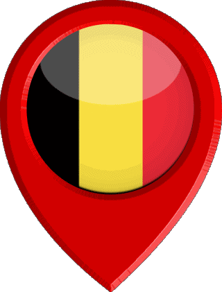 Marcador de ubicación Bélgica Europa Banderas 