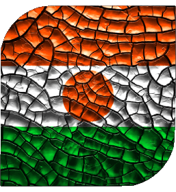 Square Niger Africa Flags 