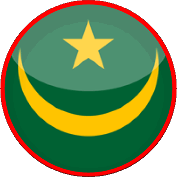 Runde Mauretanien Afrika Fahnen 