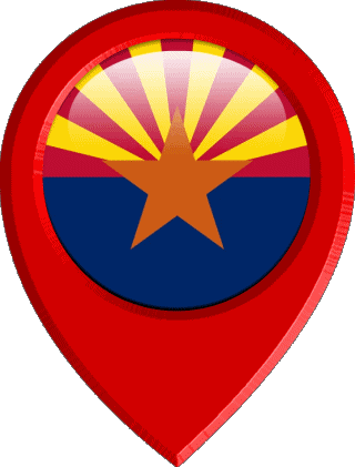 Epingle de Localisation Arizona U.S.A - Etats Amériques Drapeaux 