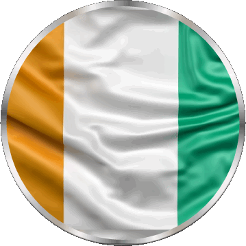 Rond Côte d Ivoire Afrique Drapeaux 