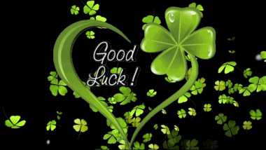 001 Sfondo animato Good Luck Inglese Messagi 