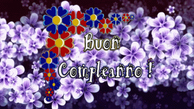002 Animated Background Floreale Buon Compleanno Italian Messages 