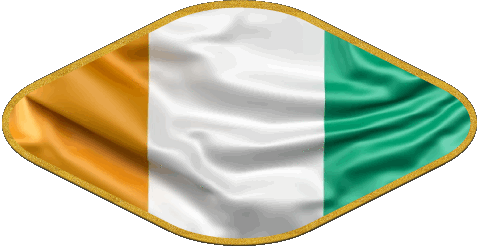 Oval 02 Ivory Coast Africa Flags 