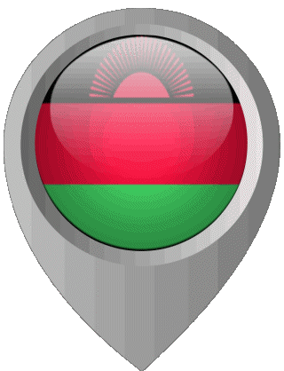 Standort-Pin Malawi Afrika Fahnen 