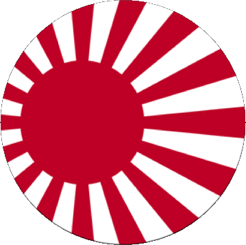 Runde Japan Asien Fahnen 