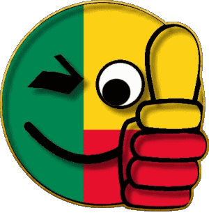 Smiley - OK Benin Afrika Fahnen 