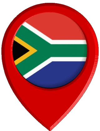 Location Pin South Africa Africa Flags 