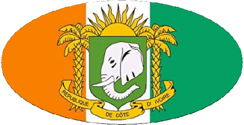 Ovale 01 Côte d Ivoire Afrique Drapeaux 