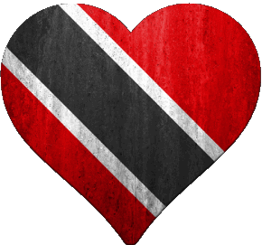 Cuore Trinité et Tobago America Bandiere 