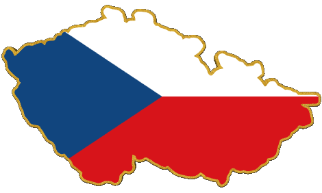 Map Czech Republic Europe Flags 