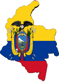 Mapa Colombia América Banderas 