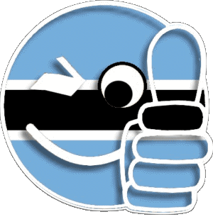 Smiley - OK Botswana Afrique Drapeaux 