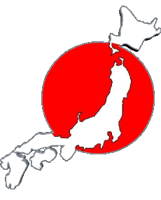 Carte Japon Asie Drapeaux 
