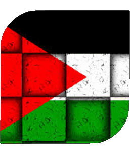 Quadrato Palestina Asia Bandiere 