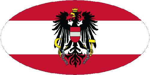 Ovale Autriche Europe Drapeaux 