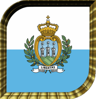 Quadrato San Marino Europa Bandiere 