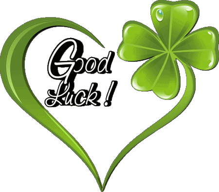 06 Transparenter Hintergrund Good Luck Englisch Nachrichten 