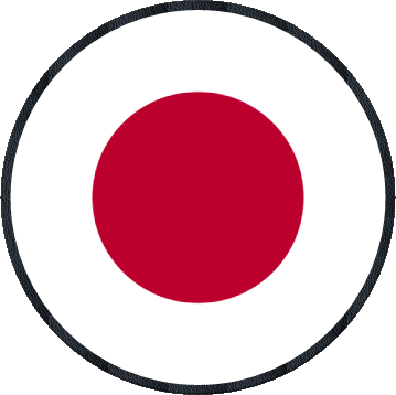 Round Japan Asia Flags 