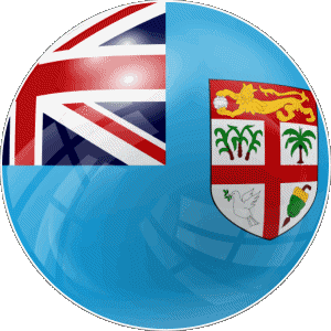 Round Fiji Oceania Flags 
