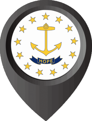 Epingle de Localisation Rhode Island U.S.A - Etats Amériques Drapeaux 