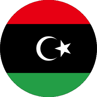 Rond Libye Afrique Drapeaux 