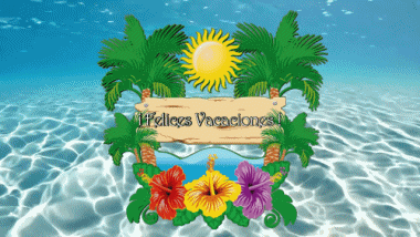 002 Sfondo animato Felices Vacaciones Spagnolo Messagi 