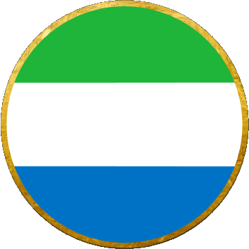 Rond Sierra Léone Afrique Drapeaux 