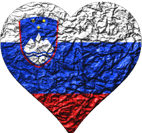 Cuore Slovenia Europa Bandiere 