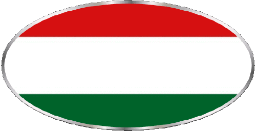 Ovale Hongrie Europe Drapeaux 