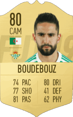 Ryad Boudebouz Algeria F I F A - Card Players Video Games Multi Media 