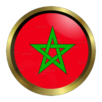 Rond - Anneaux Maroc Afrique Drapeaux 