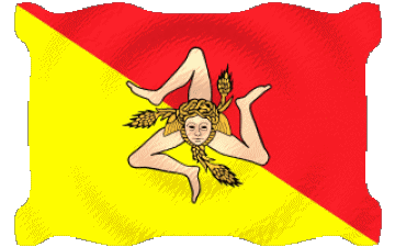 Ondulación Sicilia Italia Europa Banderas 