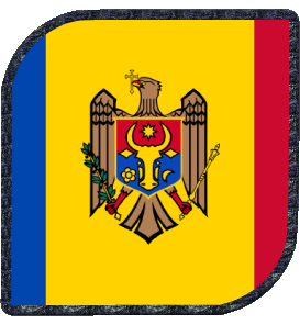 Square Moldova Europe Flags 