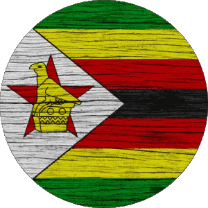 Rond Zimbabwe Afrique Drapeaux 