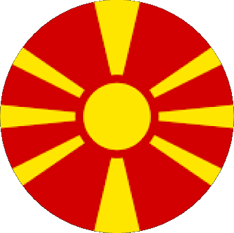 Tondo Macedonia Europa Bandiere 