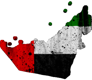 Mapa Emiratos Árabes Unidos Asia Banderas 