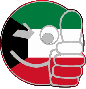Smiley - OK Kuwait Asia Flags 