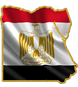 Carte Egypte Afrique Drapeaux 