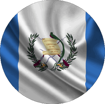Round Guatemala America Flags 