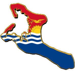 Mapa Kiribati Oceanía Banderas 