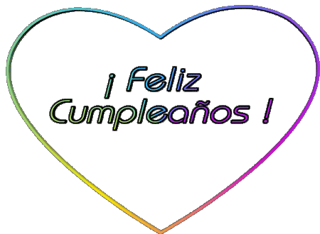 001 Corazón Feliz Cumpleaños Spagnolo Messagi 