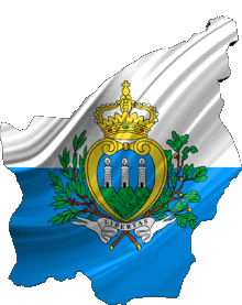 Carta Geografica San Marino Europa Bandiere 