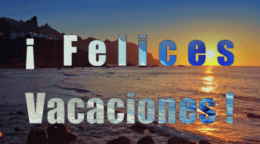 001 Fondo animado Felices Vacaciones Español Mensajes 