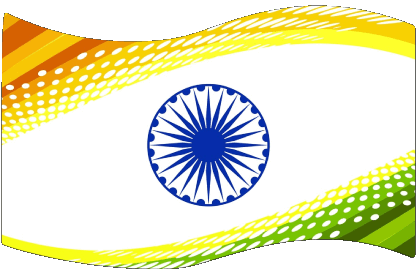 Rechteck Indien Asien Fahnen 