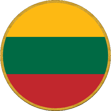 Round Lithuania Europe Flags 