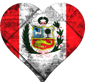 Cuore Perù America Bandiere 